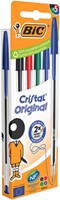 Balpen Bic Cristal medium assorti blister à 5 stuks-3