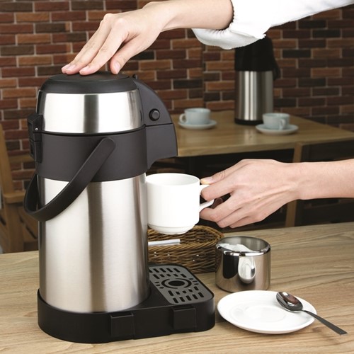 Thermoskan Olympia met pomp  2.5 liter rvs-3