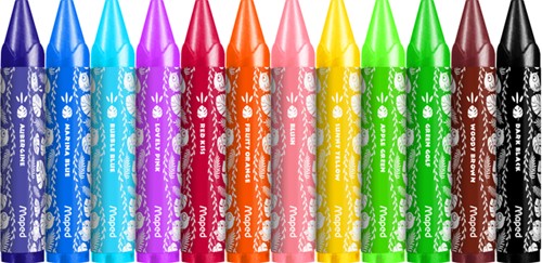 Waskrijt Maped Jungle Fever Jumbo set à 12 kleuren-2