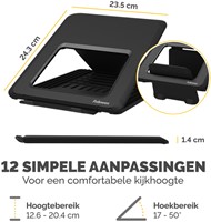 Laptopstandaard Fellowes Breyta zwart-3