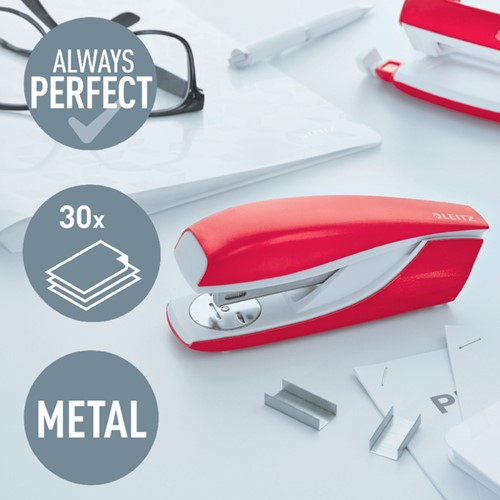 Nietmachine Leitz NeXXt Wow metaal 30 vel rood-2