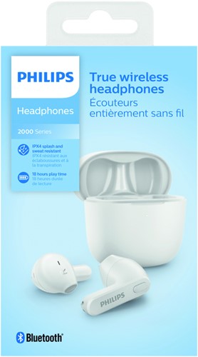 Oortelefoon Philips In-ear TWS TAT2236 wit