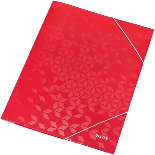Elastomap Leitz WOW A4 3 kleppen rood