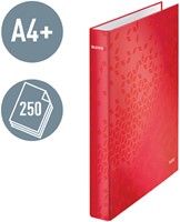 Ringband Leitz WOW A4 maxi 2-rings D-mechaniek 25mm rood-2