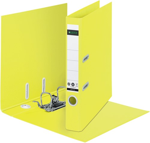 Ordner Leitz 180° Recycle 55 mm karton A4 geel