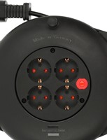 Kabelhaspel Brennenstuhl Vario 4 voudig 10 meter zwart-1