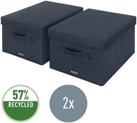 Opbergdoos Leitz gestoffeerd met deksel 285x203x380mm grijs 2 st-2