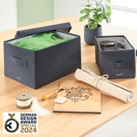 Opbergdoos Leitz gestoffeerd met deksel 285x203x380mm grijs 2 st-3