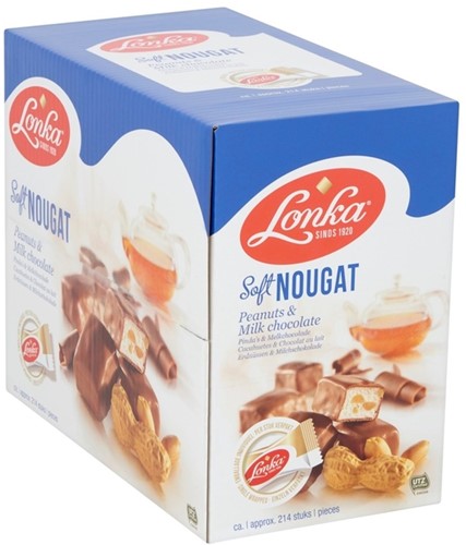 Nougat Lonka pinda melk doos 214 stuks