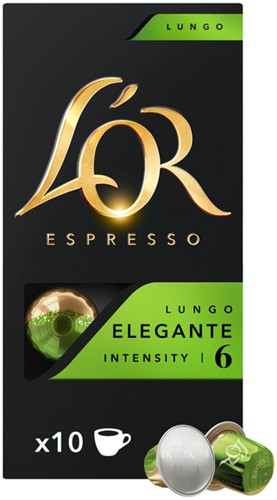 Koffiecups L'Or espresso Lungo Elegante 10 stuks