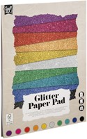Hobbykarton CarftID glitter 24x34cm 180gr 10 vel 10 kleuren