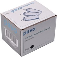 Sleutellabel Pavo magnetisch 50 stuks zwart-2