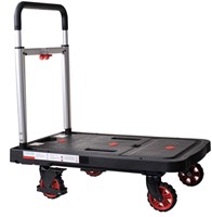 Transportkar Pavo platform trolley inklapbaar 137kg zwart