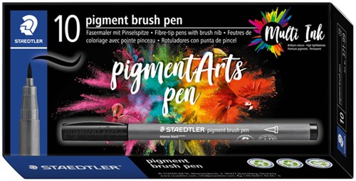 Brushpen Staedtler PigmentArts Intens zwart 1.0mm