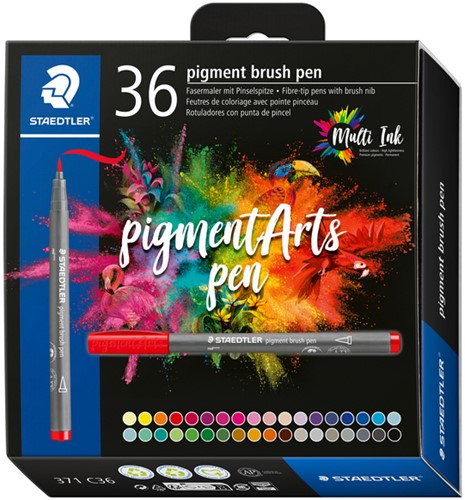 Brushpen Staedtler PigmentArts set à 36 kleuren