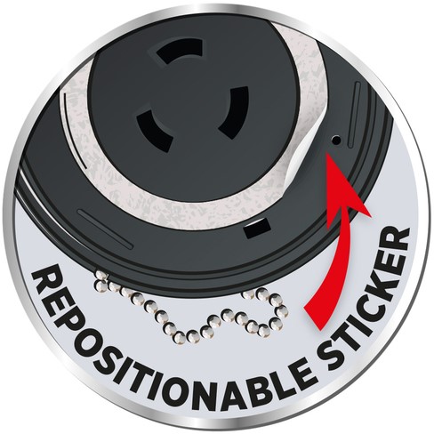 Baliebalpen Bic met ketting medium zwart-2