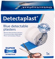 Elastische blauwe textielpleister Detectaplast 6cmx5m-2