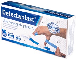 Waterafstotende blauwe pleister Detectaplast 180x20mm 100 stuks