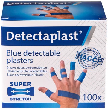 Elastische blauwe textielpleister Detectaplast assorti 100 stuks-2