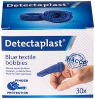 Vingerlingen Detectaplast textiel blauw 30 stuks-2