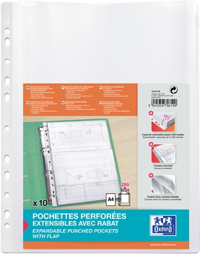 Showtas Oxford A4 PP 200µ glashelder met sluitklep 10 stuks-2