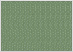 Placemat IEZZY hexagon groen 6 stuks