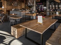 Menukaarthouder IEZZY T tafeldisplay A6 hout-3