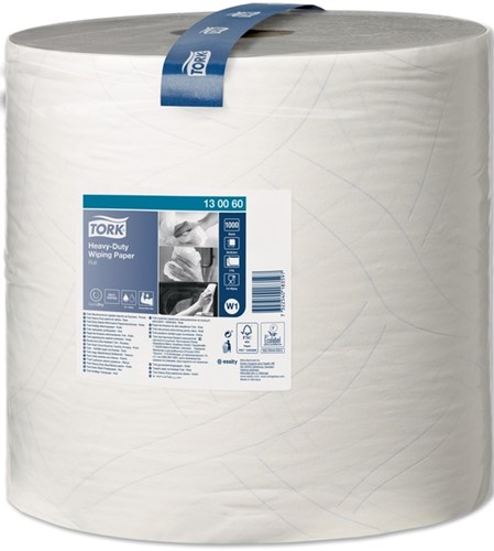 Poetspapier Tork W1 Heavy-Duty Premium 2-laags 1000 vel wit 130060