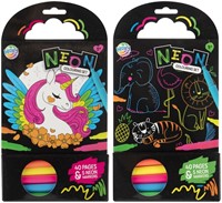 Colouring Book 15x15 cm 40 sheets 5 neon markers-3