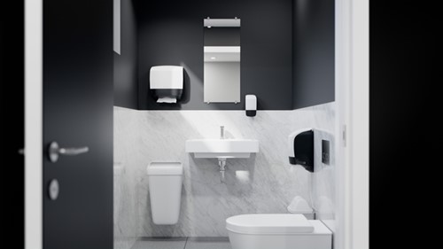 Handdoekdispenser Katrin klein wit 88942-3