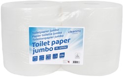 Toiletpapier Cleaninq jumbo groot 2-laags 350m wit