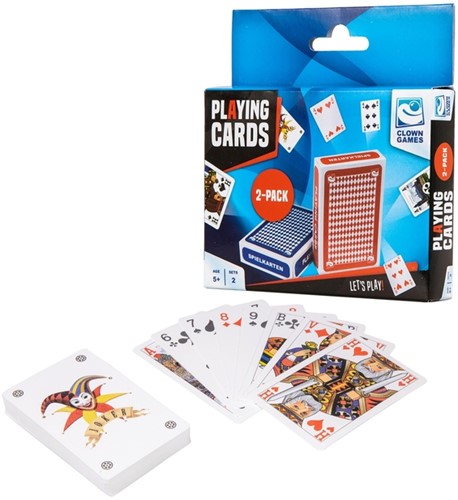 Speelkaarten Clown set van 2