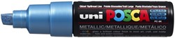 Paintmarker Uni POSCA PC8K breed schuin metallic blauw