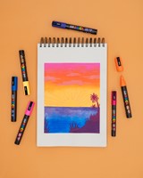 Paintmarker Uni POSCA PC8K breed schuin metallic paars-3