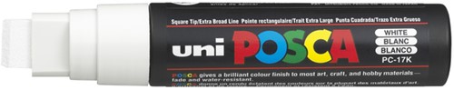 Paintmarker Uni POSCA PC17K extra breed rechthoek wit