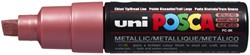 Paintmarker Uni POSCA PC8K breed schuin metallic rood
