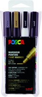 Paintmarker Uni POSCA PC3M fijn assorti set à 4 stuks
