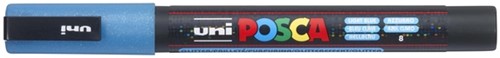 Paintmarker Uni POSCA PC3M fijn glitter lichtblauw