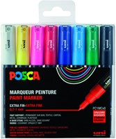 Paintmarker Uni POSCA PC1MC extra fijn assorti set à 8 stuks