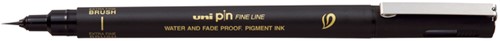 Fineliner Uni-ball Pin brush EF zwart