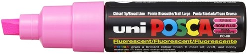 Paintmarker Uni POSCA PC8K breed schuin fluor roze