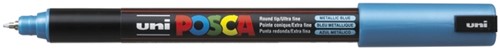Paintmarker Uni POSCA PC1MR extra fijn metallic blauw