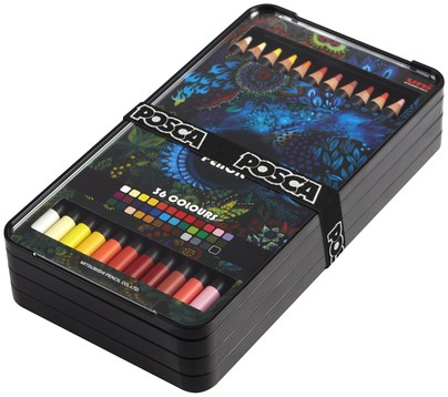 Kleurpotloden Posca assorti set à 36 stuks