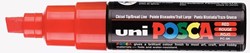 Paintmarker Uni POSCA PC8K breed schuin rood