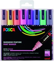 Paintmarker Uni POSCA PC5M medium pastel assorti set à 8 stuks