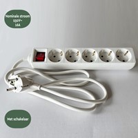 Stekkerdoos BRASQ  5 voudig 3 meter wit-2