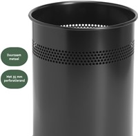 Papierbak BRASQ 15 liter zwart-1