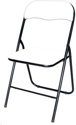 Klapstoel BRASQ FC100 Wit-zwart