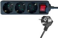 Stekkerdoos BRASQ  3 voudig 3 meter zwart-1