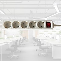 Stekkerdoos BRASQ  5 voudig 1.4 meter wit-5